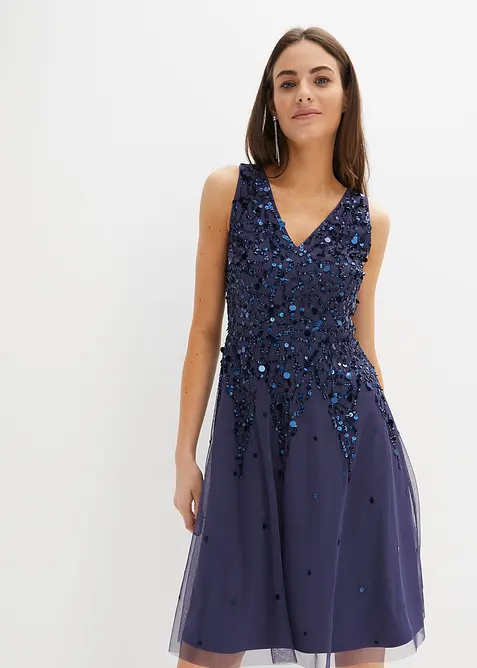 Robe courte à sequins, bonprix