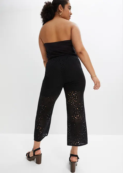 Pantalon en maille taille extensible, bonprix