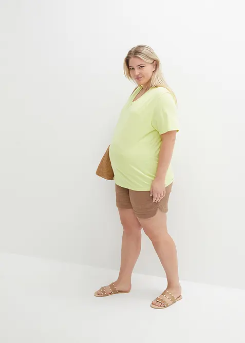 Short de grossesse en gaze 100% coton, bonprix