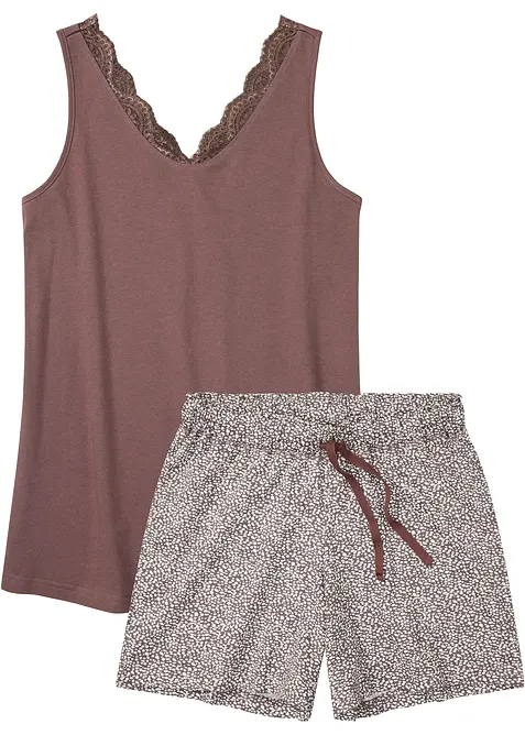 Pyjashort avec dentelle, bonprix