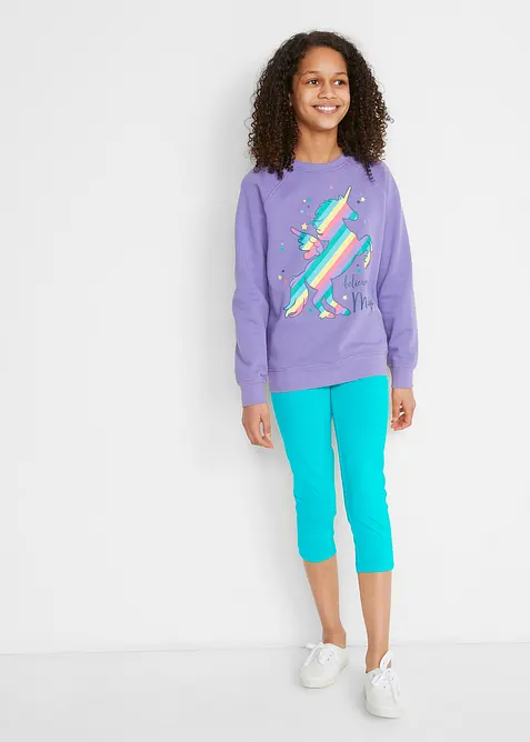 Lot de 2 leggings corsaire en coton extensible, bonprix