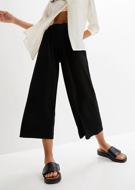 Pantalon en jersey à taille élastiquée, bonprix