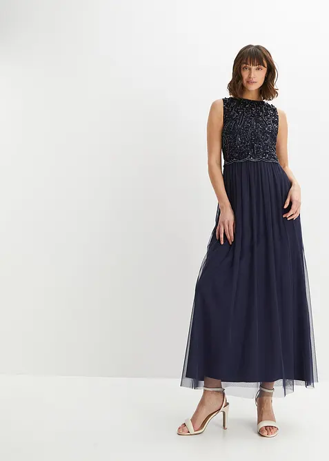 Robe longue avec haut brodé de sequins, bonprix