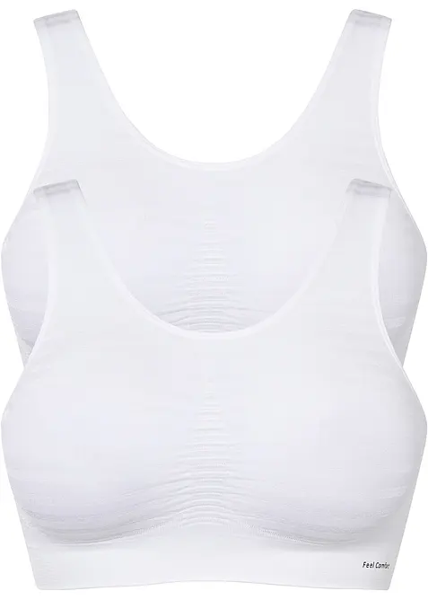 Lot de 2 brassières sans coutures Feel Comfort, bonprix
