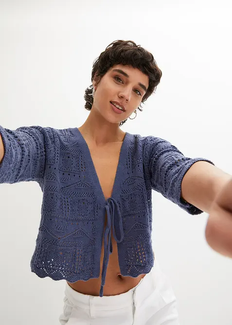 Bol&eacute;ro ajour&eacute;, manches 3/4, bonprix