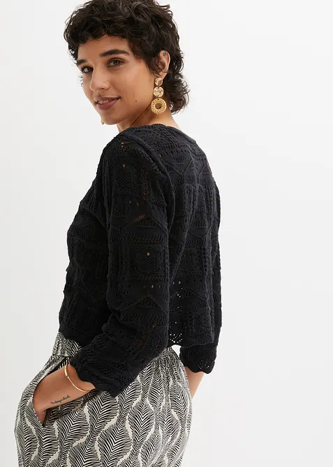 Bol&eacute;ro ajour&eacute;, manches 3/4, bonprix