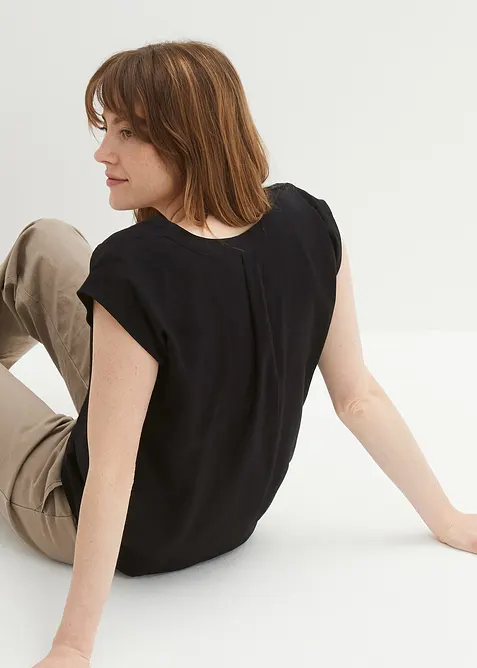 Blouse manches courtes en viscose fluide, bonprix