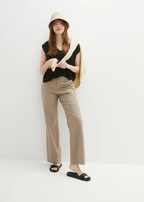 Blouse manches courtes en viscose fluide, bonprix