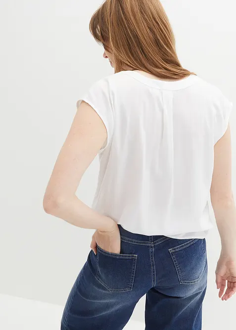 Blouse manches courtes en viscose fluide, bonprix