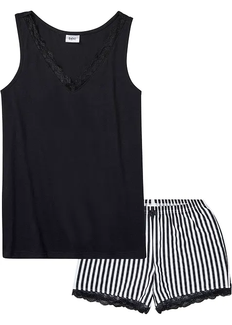 Pyjashort avec fine bordure dentelle, bonprix