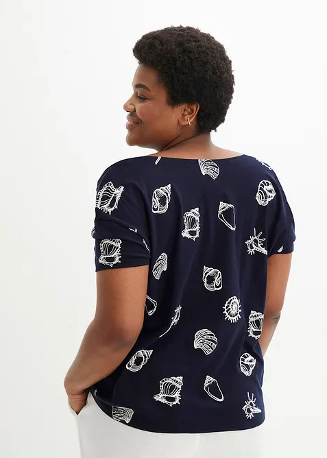 T-shirt imprimé à col rond, bonprix