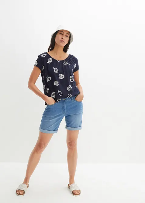 T-shirt imprimé à col rond, bonprix