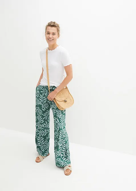 Pantalon palazzo imprim&eacute;, bonprix