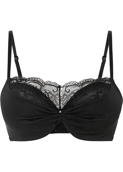 Soutien-gorge push-up à empiècement dentelle, bonprix