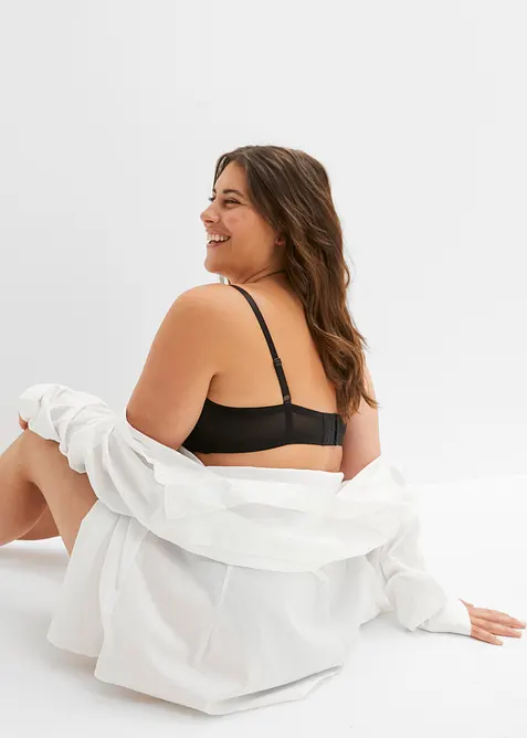 Soutien-gorge push-up à empiècement dentelle, bonprix