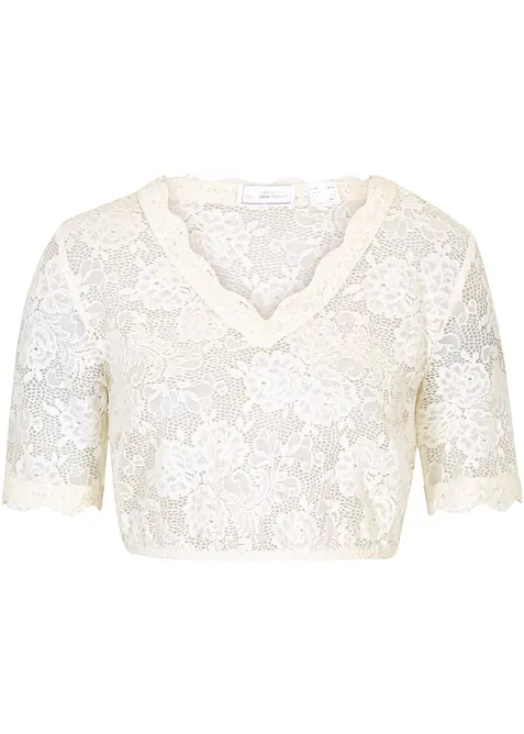 Blouse Dirndl en dentelle avec bouton, bonprix