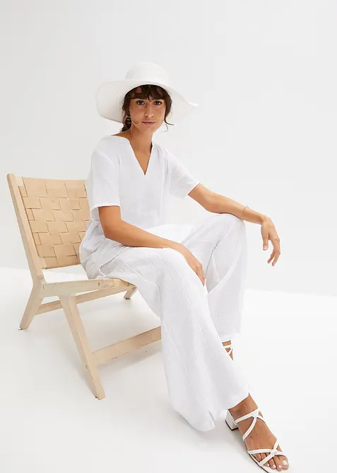 Tunique longue en gaze 100% coton, bonprix