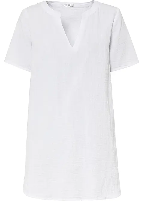 Tunique longue en gaze 100% coton, bonprix