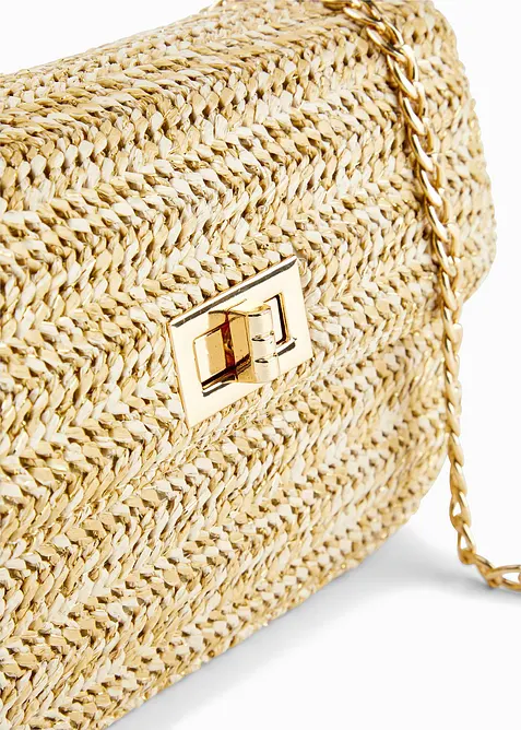 Sac &agrave; bandouli&egrave;re effet paille avec fil brillant, bonprix