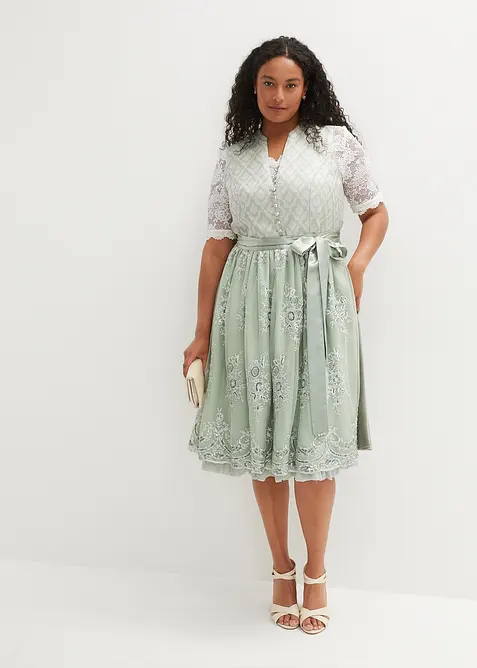 Dirndl avec jacquard et broderie (ens. 2 pces), bonprix