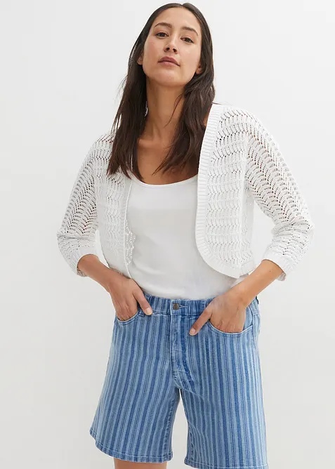 Boléro en crochet, manches coudes, bonprix