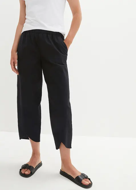 Pantalon 3/4 aérien en lin mélangé, bonprix