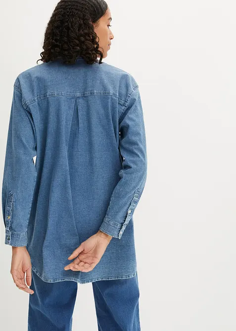 Chemisier en jean extensible oversize, bonprix