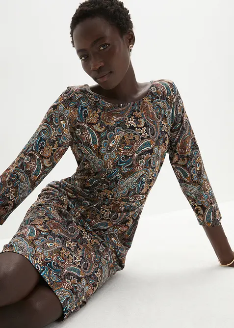 Robe en jersey &agrave; imprim&eacute; paisley, bonprix