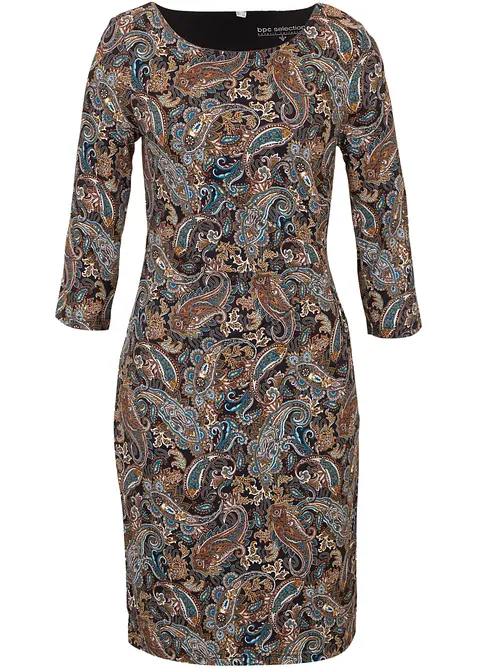 Robe en jersey &agrave; imprim&eacute; paisley, bonprix