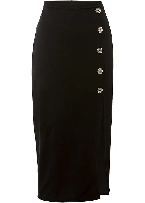 Jupe crayon à patte de boutonnage, bonprix