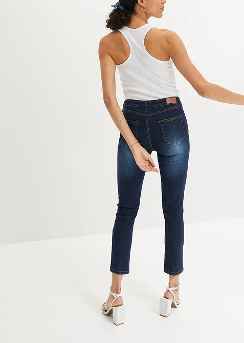 Jean slim taille mi-haute, cropped, bonprix