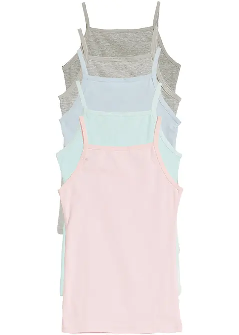 Lot de 5 caracos en coton doux et extensible, bonprix