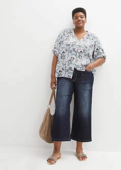 Blouse fluide en crépon de viscose, bonprix