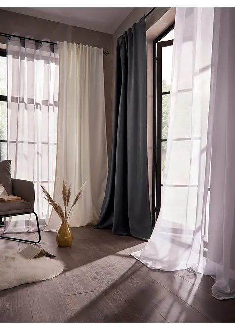 Rideau isolant avec envers en polaire douce, aussi en XXL (1 pce), bonprix