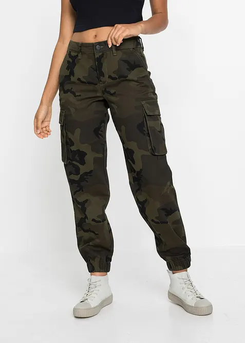 Pantalon cargo 100% coton, bonprix