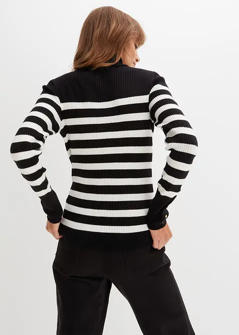 Pull col roulé en viscose mélangée, bonprix