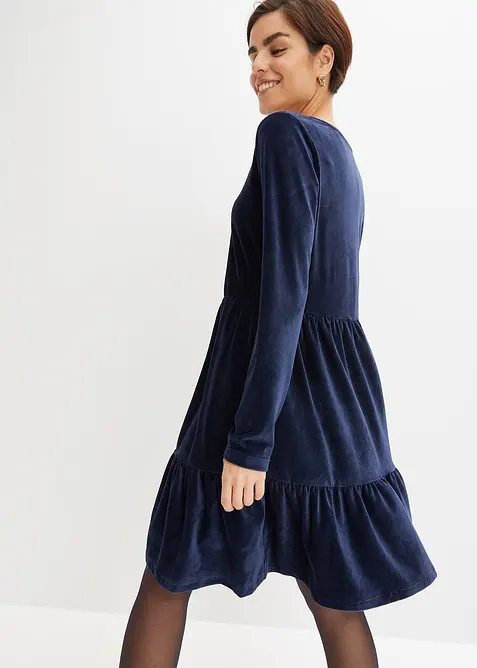 Robe courte en velours extensible, bonprix