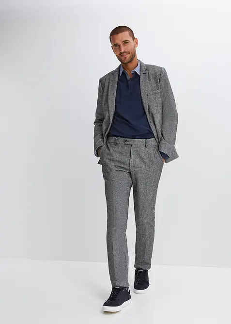 Polo manches longues en maille piqu&eacute;e 100% coton, bonprix