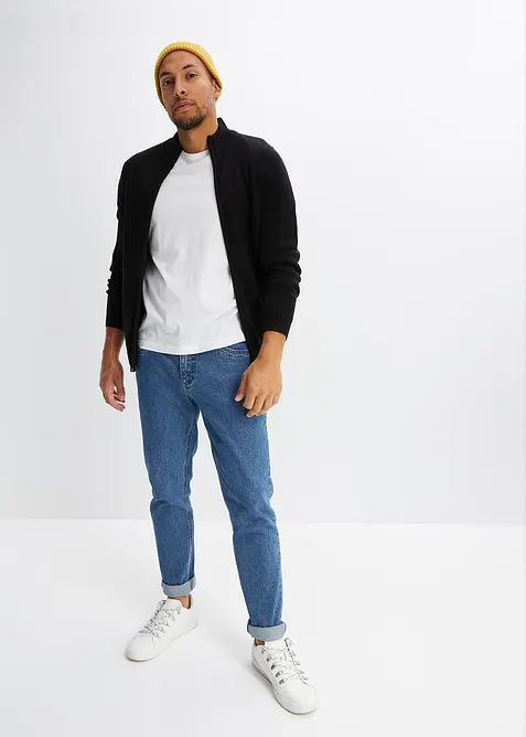 Gilet zipp&eacute; en fine maille, bonprix