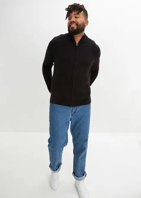 Gilet zipp&eacute; en fine maille, bonprix