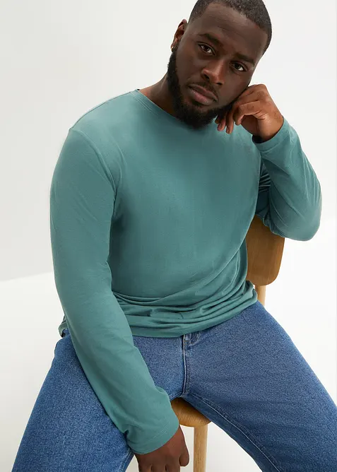 Lot de 2 T-shirts manches longues, bonprix