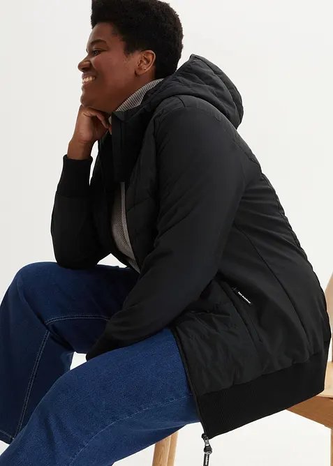 Veste matelassée hybride en mix de matière,  déperlante, bonprix