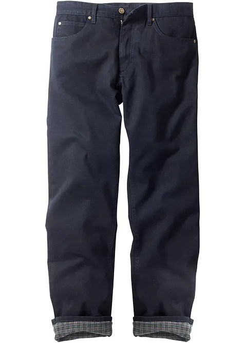 Jean droit, coupe classique, doublure chaude en flanelle, bonprix