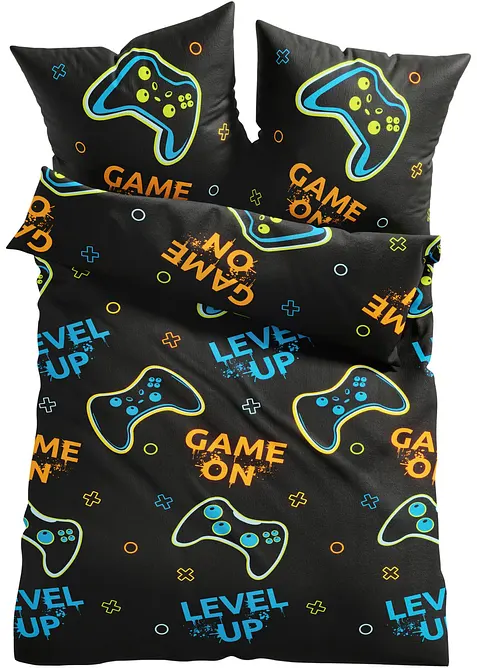 Parure de lit avec imprimé gamer, bonprix