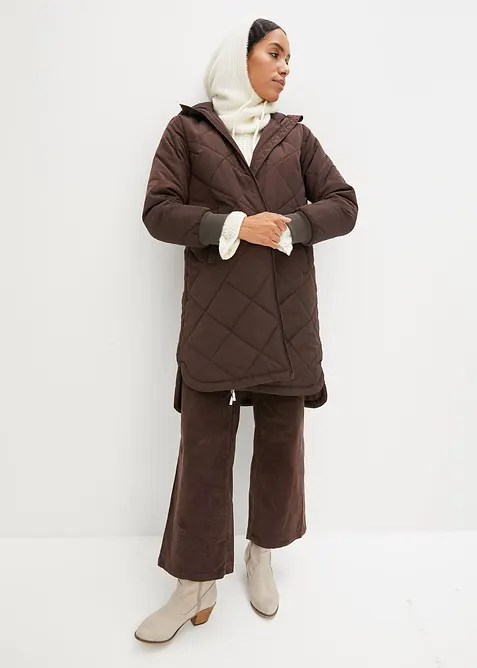 Manteau court &agrave; capuche, matelass&eacute;, bonprix