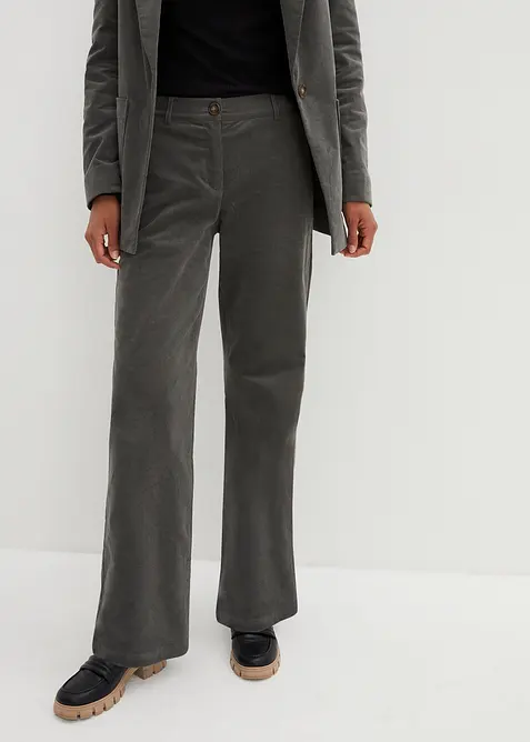 Pantalon en velours c&ocirc;tel&eacute; extensible, bonprix