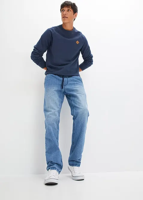 Jean jogger avec doublure thermique en flanelle, droit, bonprix