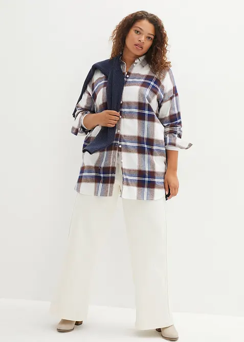 Chemisier en flanelle 100% coton, bonprix