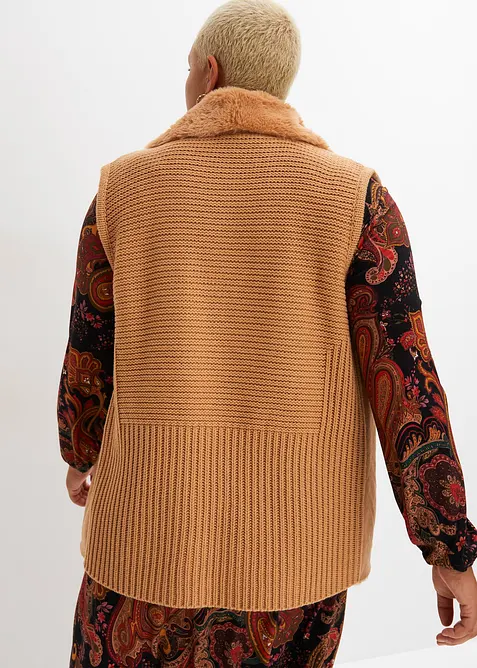 Gilet sans manches en tissu peluche, bonprix