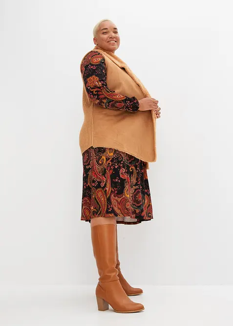 Gilet sans manches en tissu peluche, bonprix